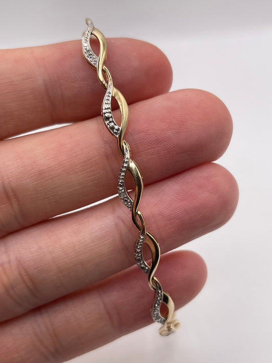 9ct gold diamond bracelet