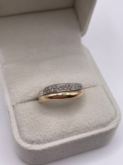9ct gold diamond cluster ring