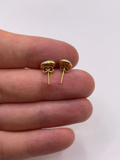 9ct gold Limoges earrings