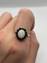 Load image into Gallery viewer, 9ct gold opal and sapphire ring
