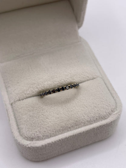 9ct gold black diamond ring