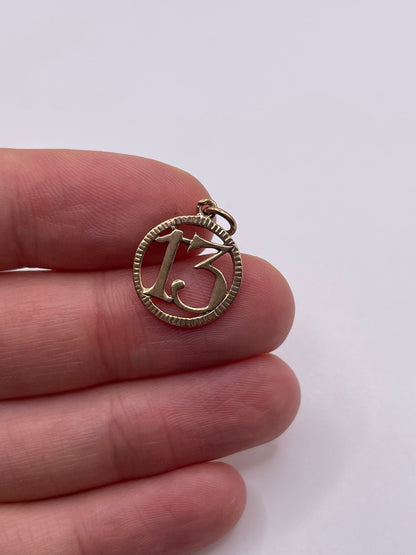 9ct gold 13 pendant