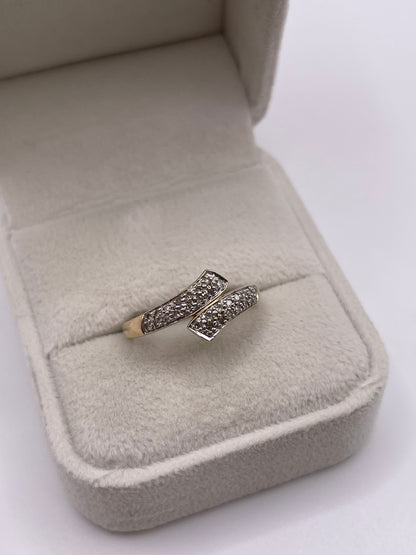 9ct gold diamond cluster ring