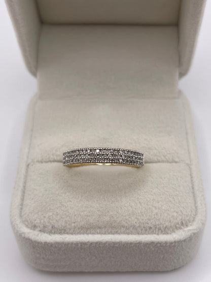 9ct gold diamond cluster ring