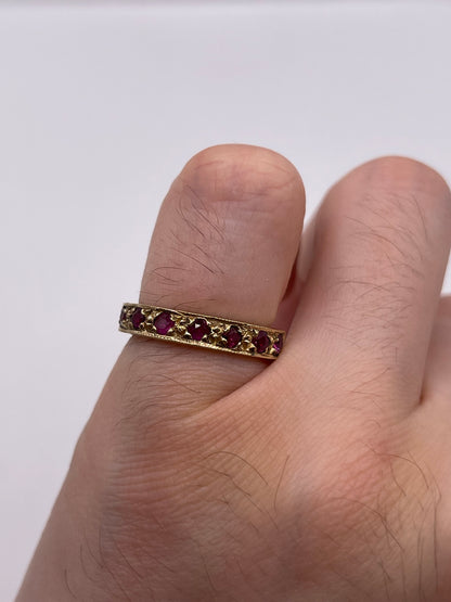 9ct gold ruby ring