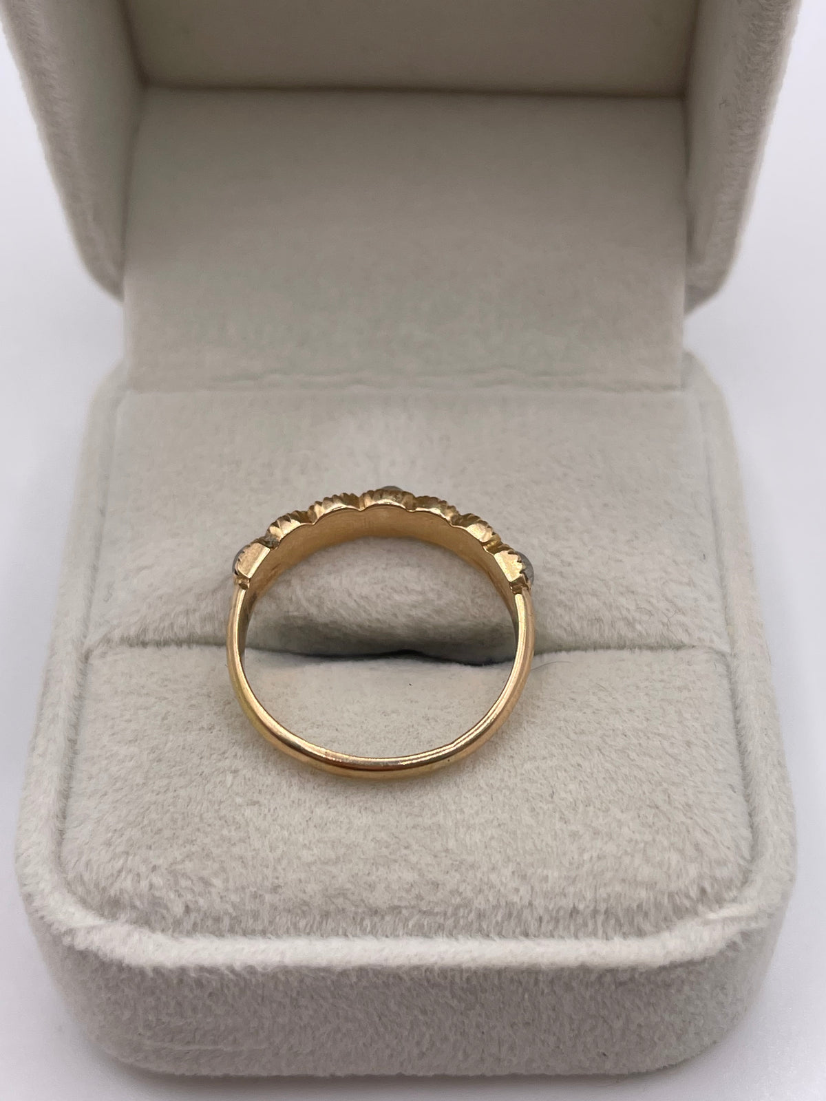 Antique 15ct rose gold pearl ring