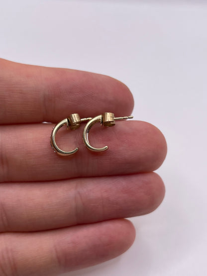 9ct gold diamond earrings