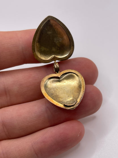 9ct rose gold heart locket pendant