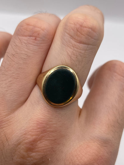 9ct gold bloodstone signet ring