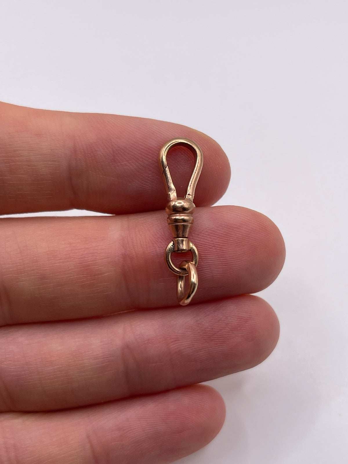 9ct rose gold swivel dog clip 13