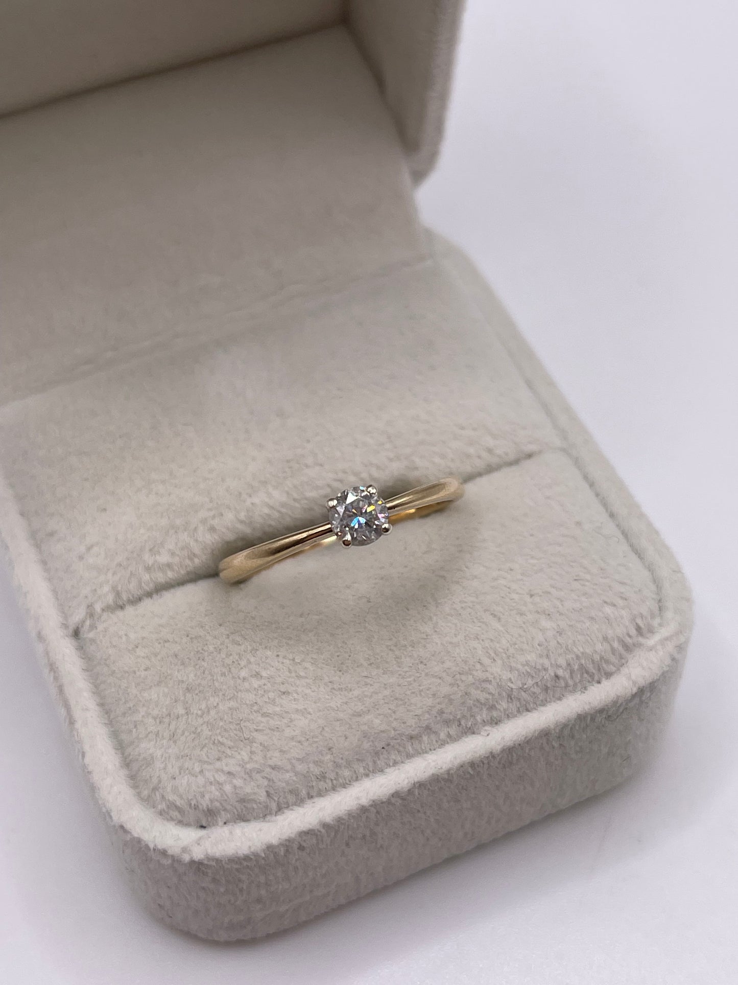 9ct gold 25 point diamond ring
