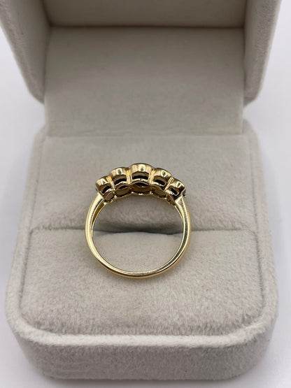 9ct gold black opal triplet ring