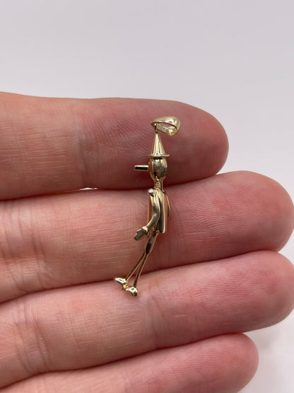9ct gold puppet pendant