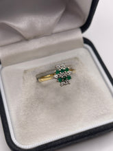 Load image into Gallery viewer, 18ct gold emerald and diamond ring
