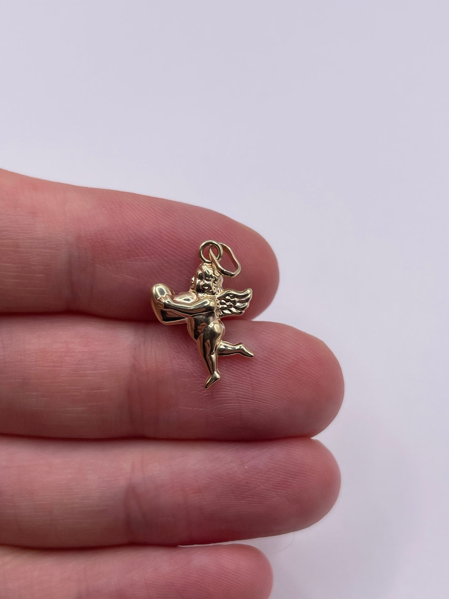 9ct gold cherub charm