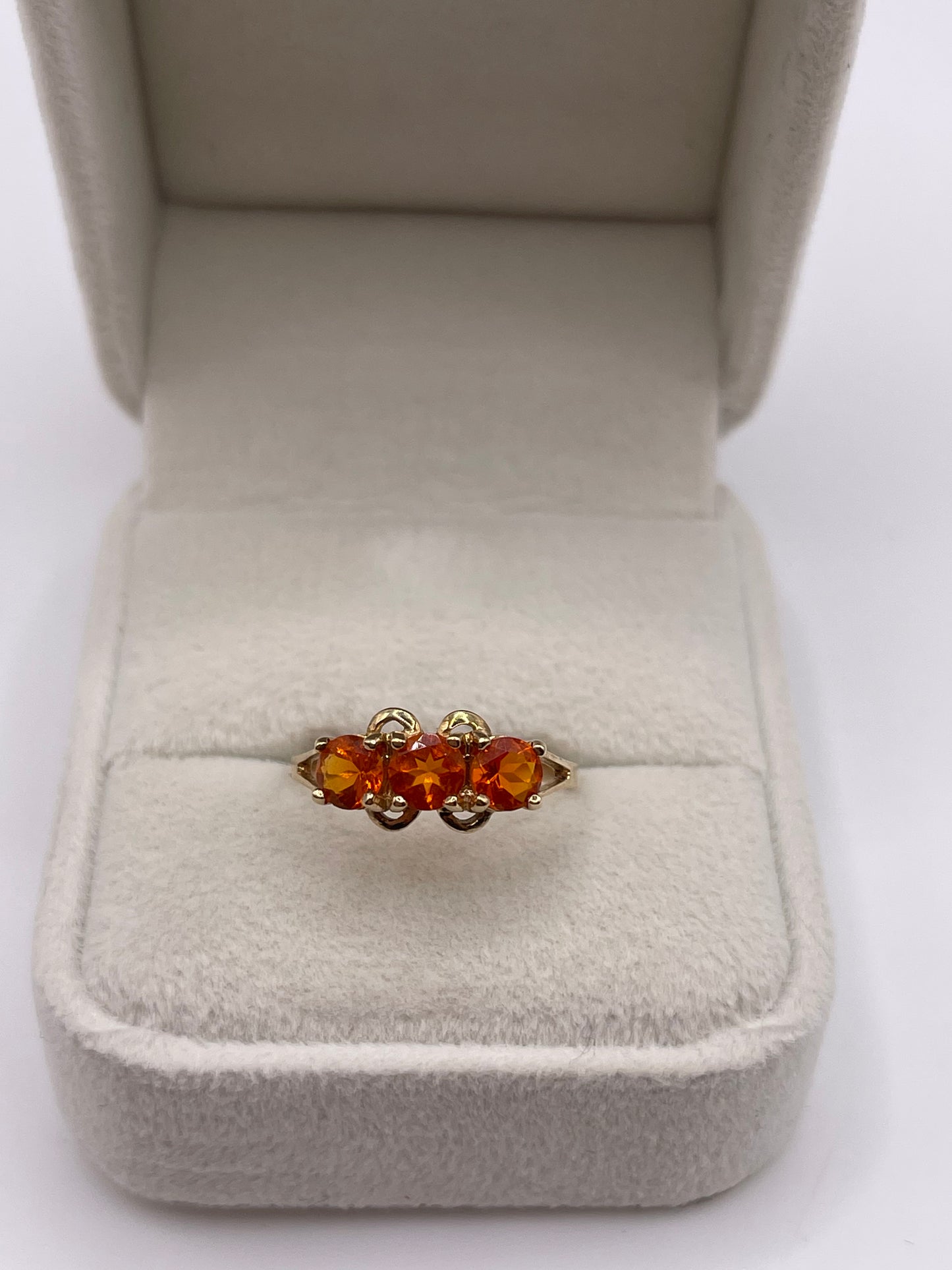 9ct gold fire opal ring