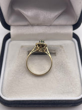 Load image into Gallery viewer, 9ct gold emerald and diamond ring
