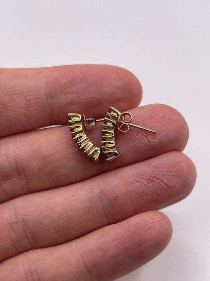 9ct gold fire opal earrings