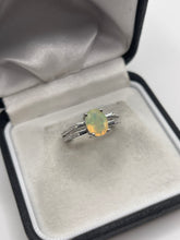 Load image into Gallery viewer, Silver opal ring

