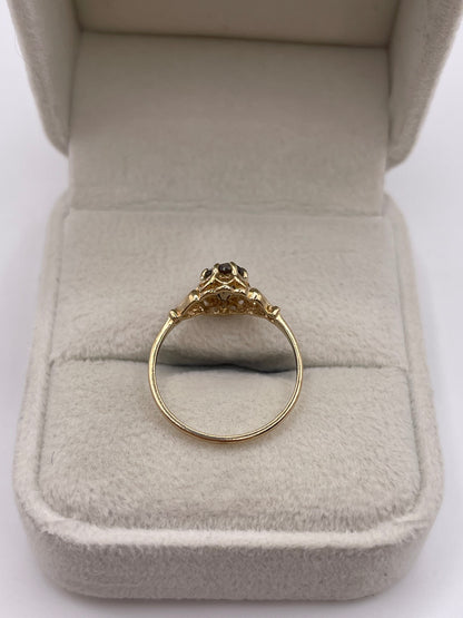 9ct gold Smokey quartz ring