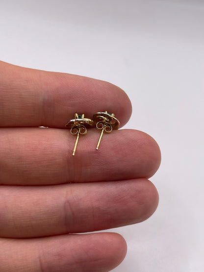 9ct gold emerald earrings