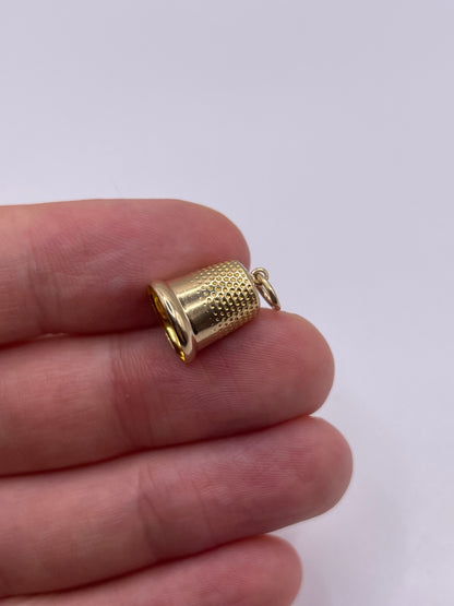 9ct gold thimble charm