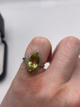 Load image into Gallery viewer, 9ct gold citrine and diamond ring
