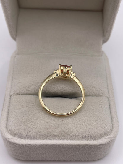 9ct gold topaz cluster ring