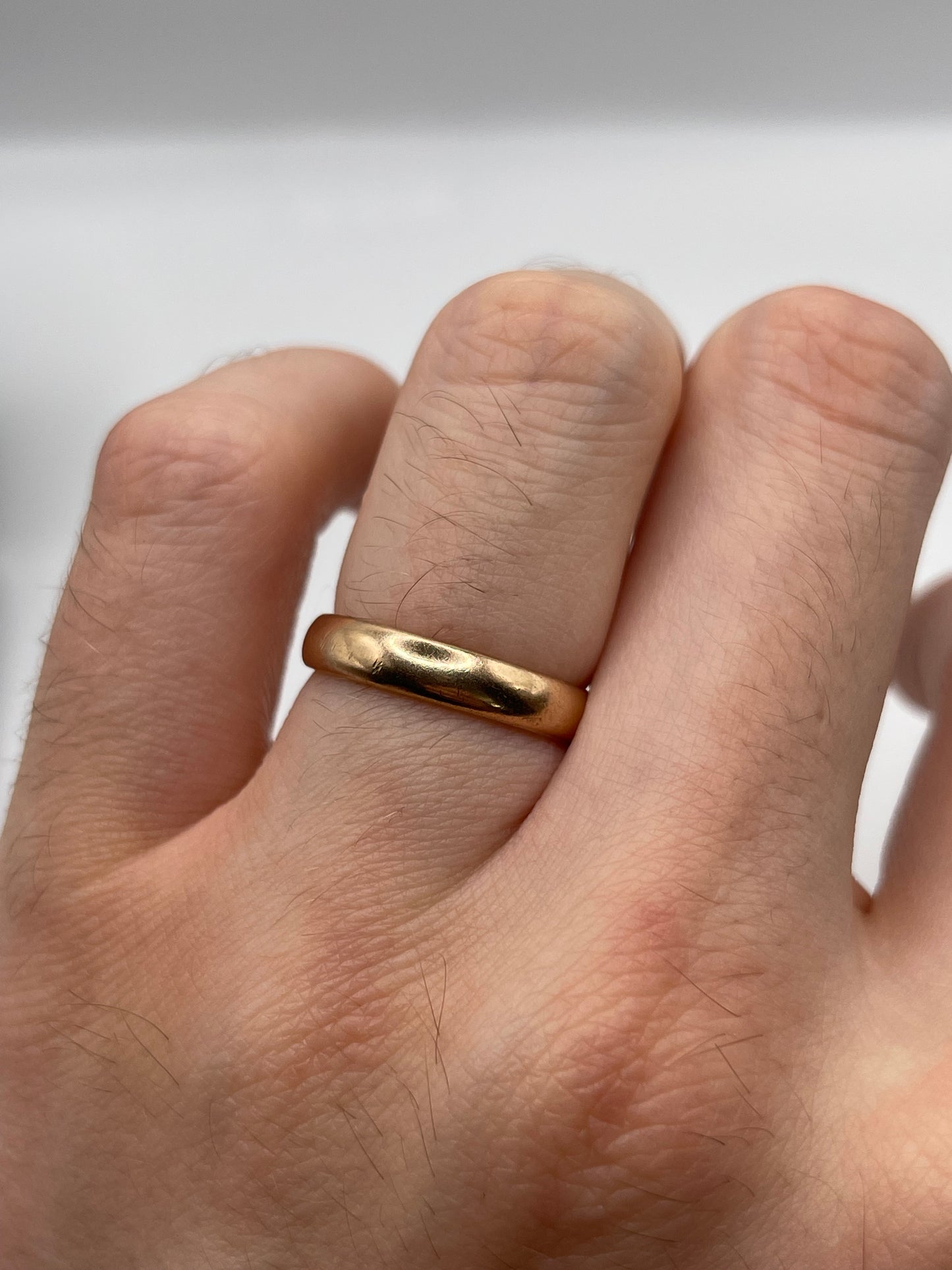 9ct rose gold band