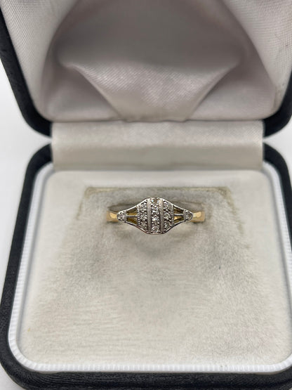 18ct gold platinum diamond ring