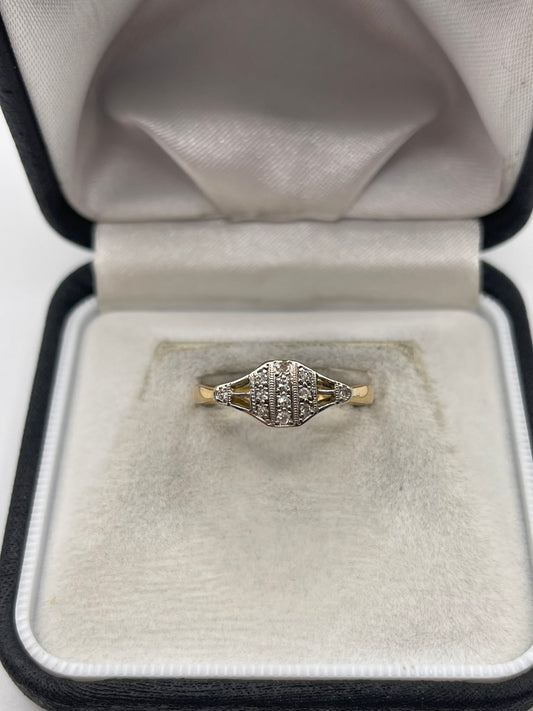 18ct gold platinum diamond ring
