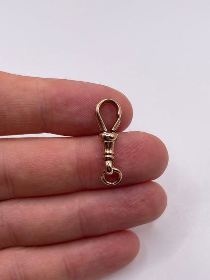 9ct rose gold swivel dog clip 8
