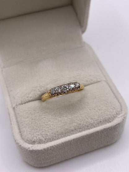 Antique 18ct gold diamond ring
