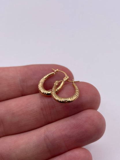 9ct gold creole earrings