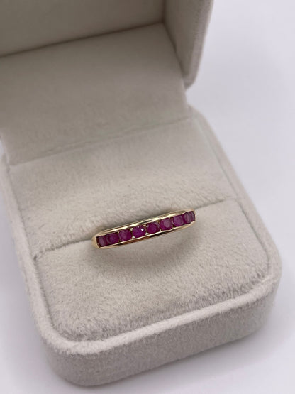 9ct gold ruby ring