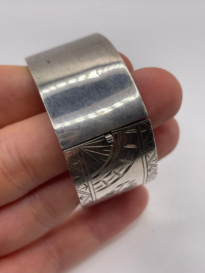 Antique silver 1883 bangle