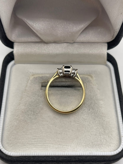 18ct gold sapphire and diamond ring