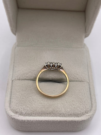 9ct gold diamond cluster ring
