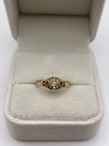 Antique 18ct gold diamond ring