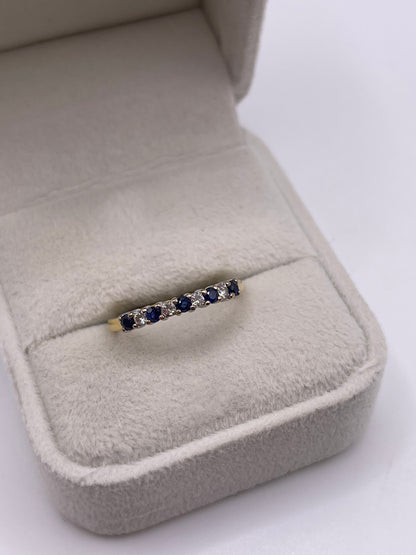 18ct gold sapphire and diamond ring