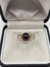 Load image into Gallery viewer, 9ct gold cabochon garnet ring

