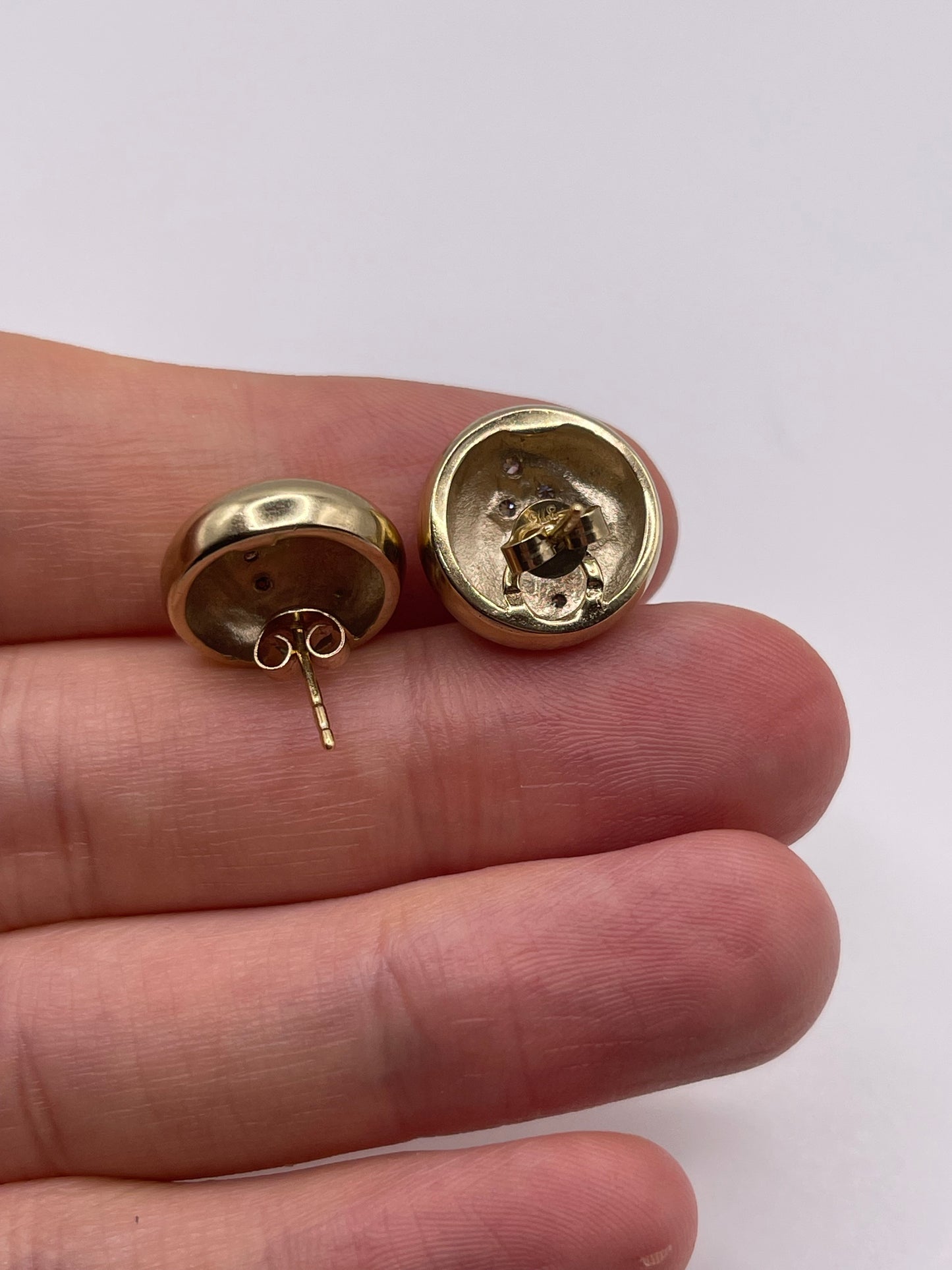 9ct gold diamond earrings