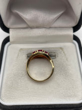 Load image into Gallery viewer, 9ct gold ruby and diamond ring

