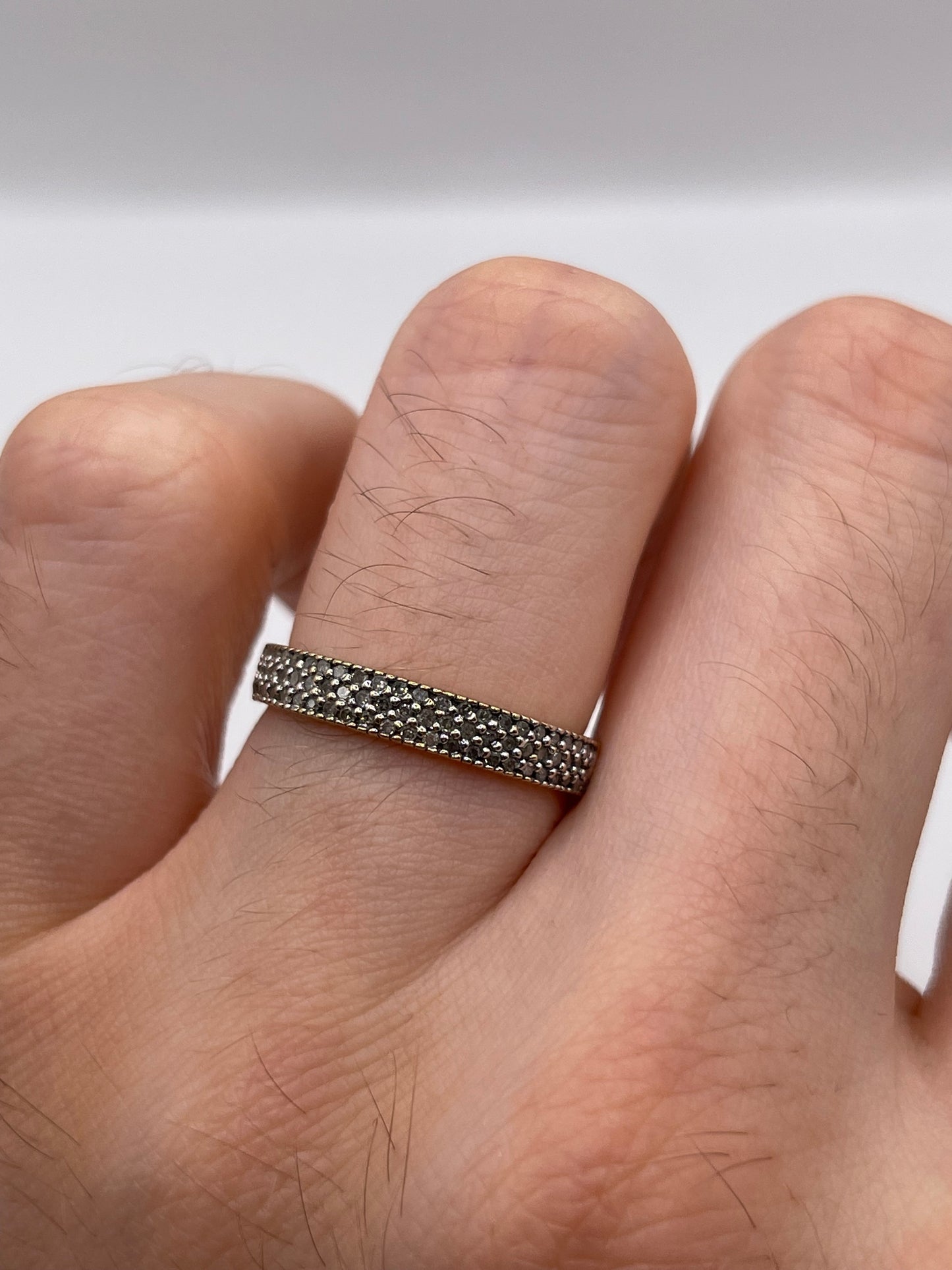 9ct gold diamond cluster ring