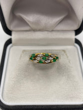 Load image into Gallery viewer, 18ct gold emerald and diamond ring
