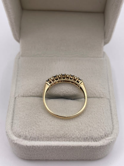 9ct gold sapphire and diamond ring