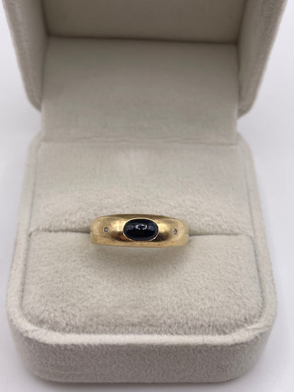 9ct gold sapphire and diamond ring