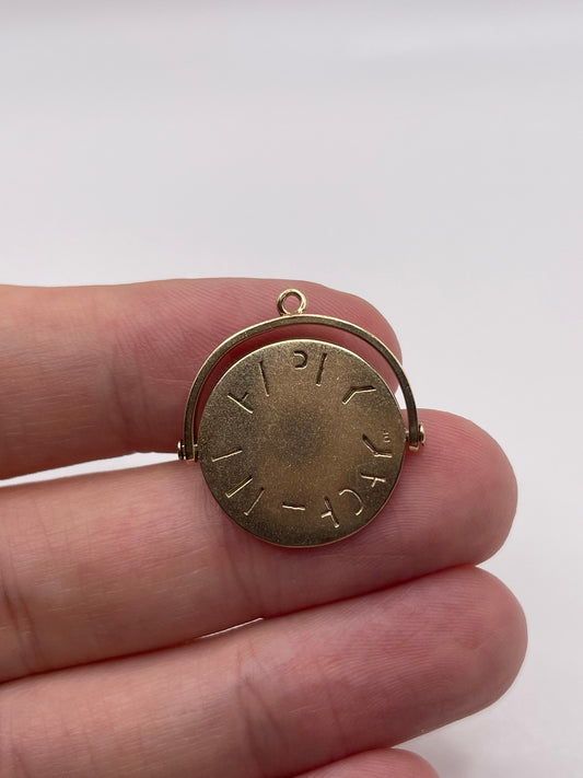9ct gold happy birthday spinner charm