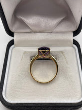 Load image into Gallery viewer, 18ct gold amethyst and diamond ring
