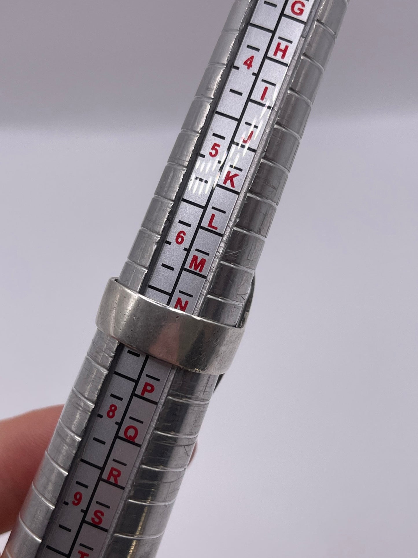 Silver abstract ring London 1977